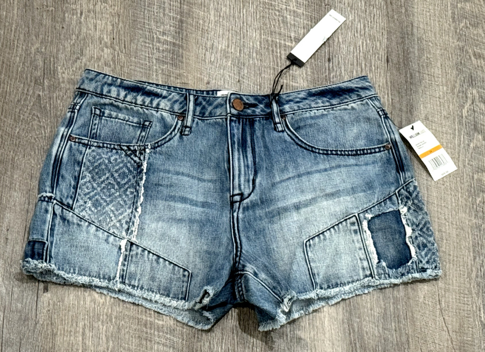 William Rast Denim Trolly Perfect Shorts Women's Sz 29 Distressed Music Festival